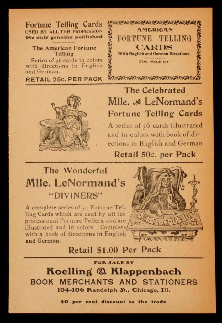 AN ADVERTISING BROADSIDE FOR FORTUNE TELLING CARDS (1 of 5)