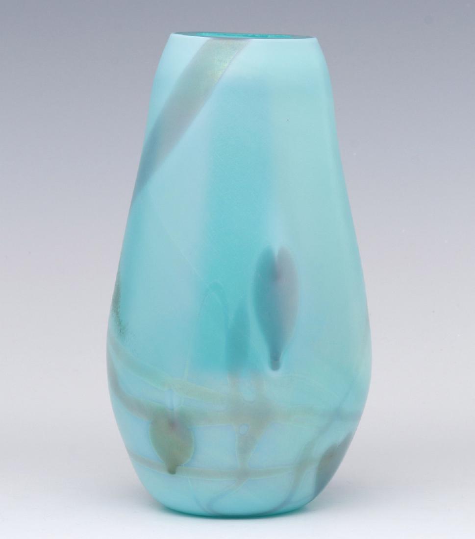 Fenton blue cased glass lot of Mar 16 Fenton Blue Hanging Hearts Bottle