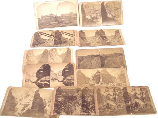 TEN EARLY COLORADO STEREO VIEWS BY MARTIN