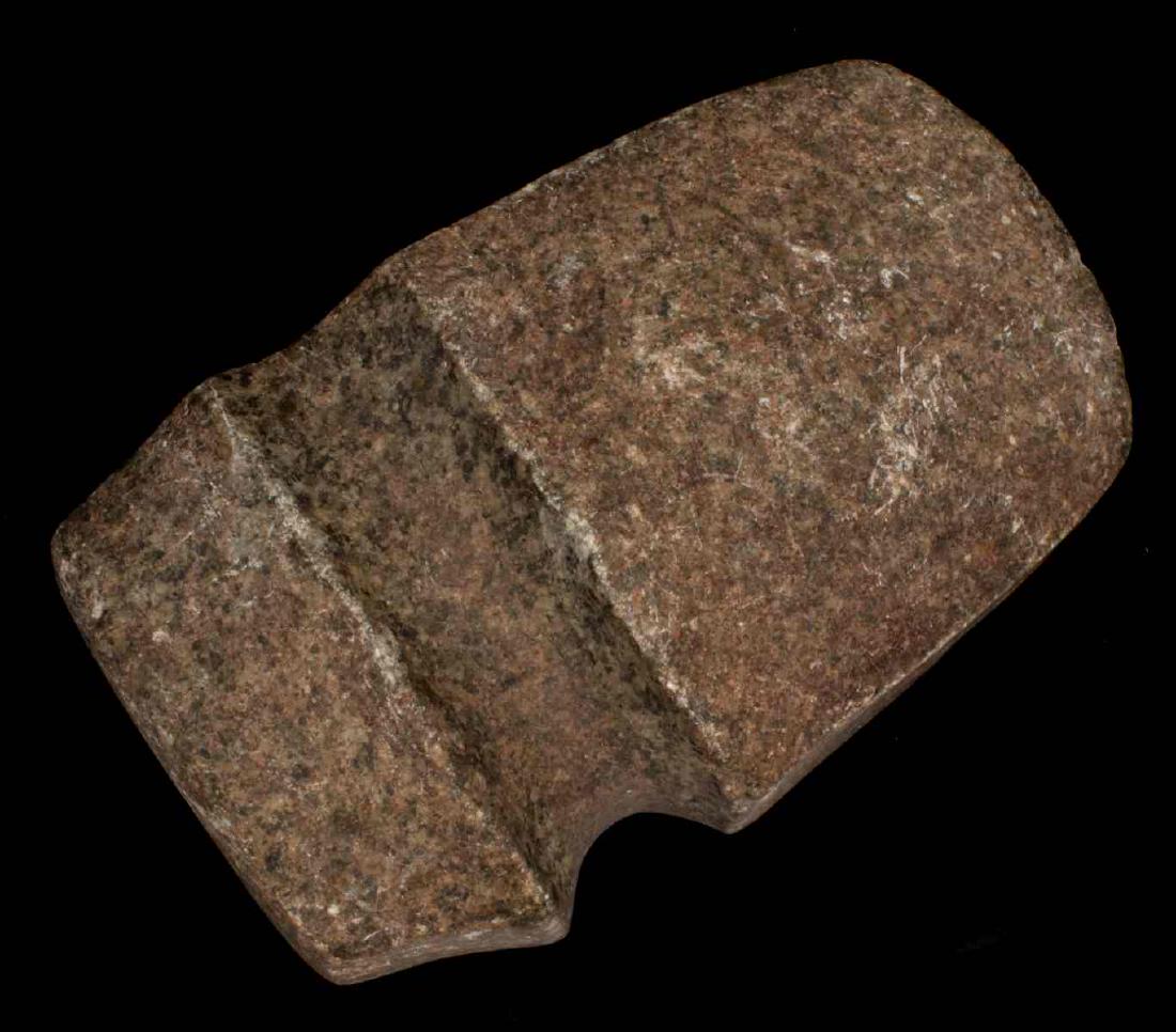 A MISSOURI SQUARE AXE 4.5 INCHES: Found on the Van Dyke family farm by Bob Van Dyke of Marshall, Missouri. Thirty-day refund return guarantee with documentation from an industry recognized expert. Measures 4.5 inches. Provenance: The 