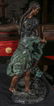 A LATE 20TH C BRONZE SCULPTURE WITH YOUNG LADIES - 9