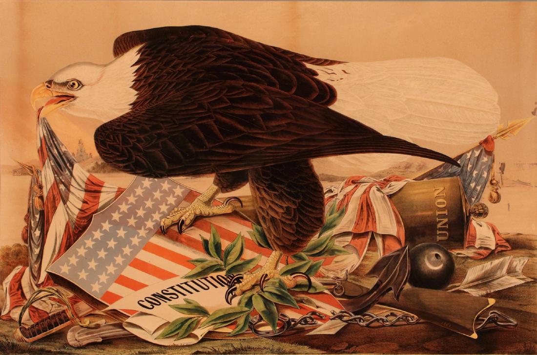 A VERY RARE 1861 LITHO OF WAR AND UNION BY J. BIEN (1 of 14)