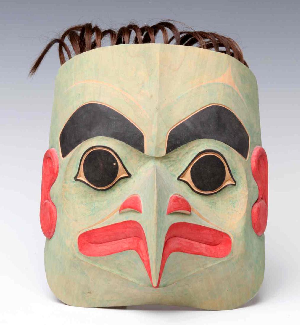WAYNE PRICE (20TH c. TLINGIT) CARVED WOOD MASK (1 of 13)