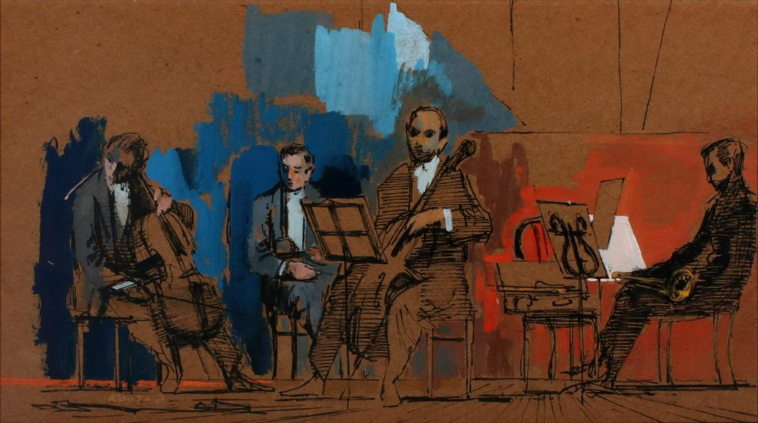 ADOLF KONRAD (1915-2003) GOUACHE AND INK ON PAPER (1 of 8)