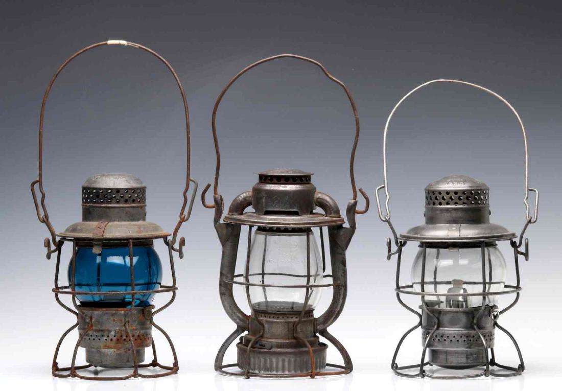 THREE RAILROAD LANTERNS B&A RR, ACL RR, PRR (1 of 10)