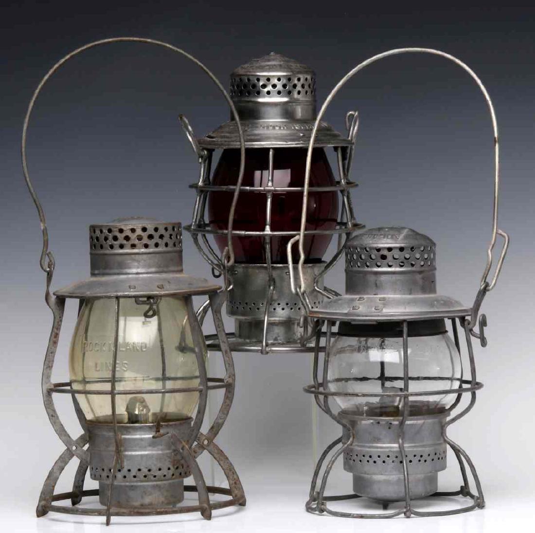 THREE ROCK ISLAND LINES RAILROAD LANTERNS (1 of 13)