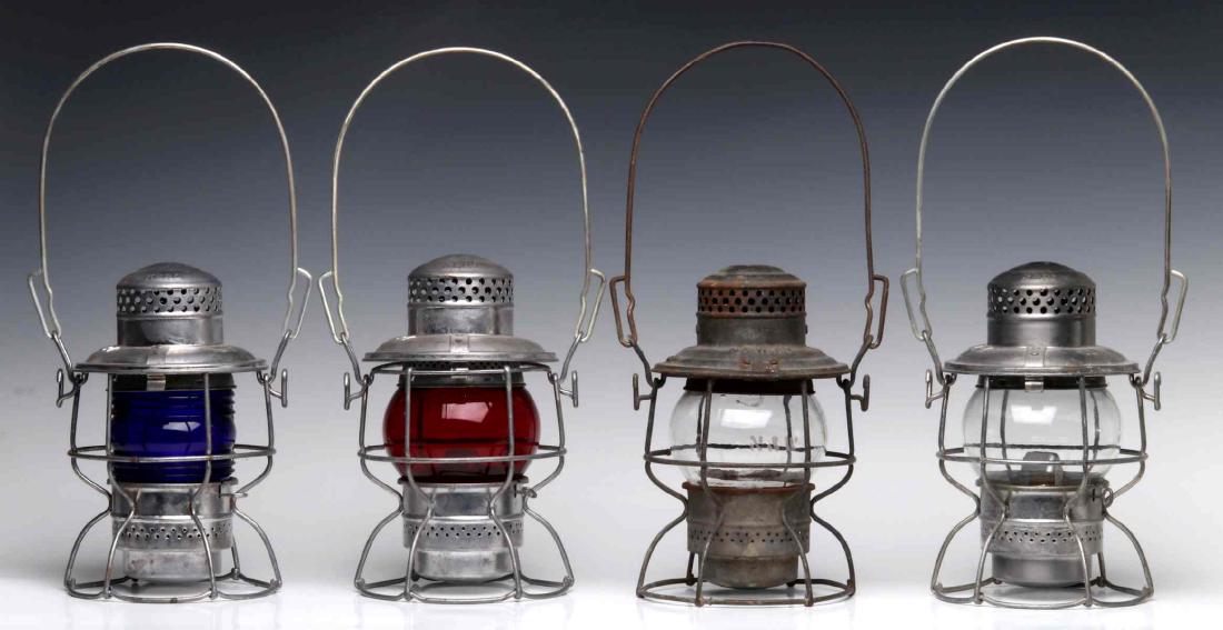 FOUR NORFOLK & WESTERN ADLAKE RAILROAD LANTERNS (1 of 14)