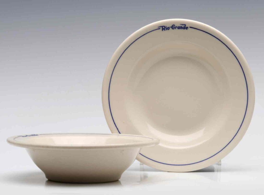 TWO DENVER & RIO GRANDE RAILROAD CHINA BOWLS (1 of 7)