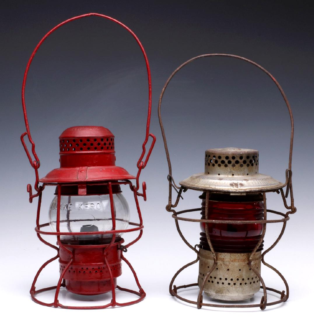 TWO BALTIMORE & OHIO RAILROAD LANTERNS (1 of 8)
