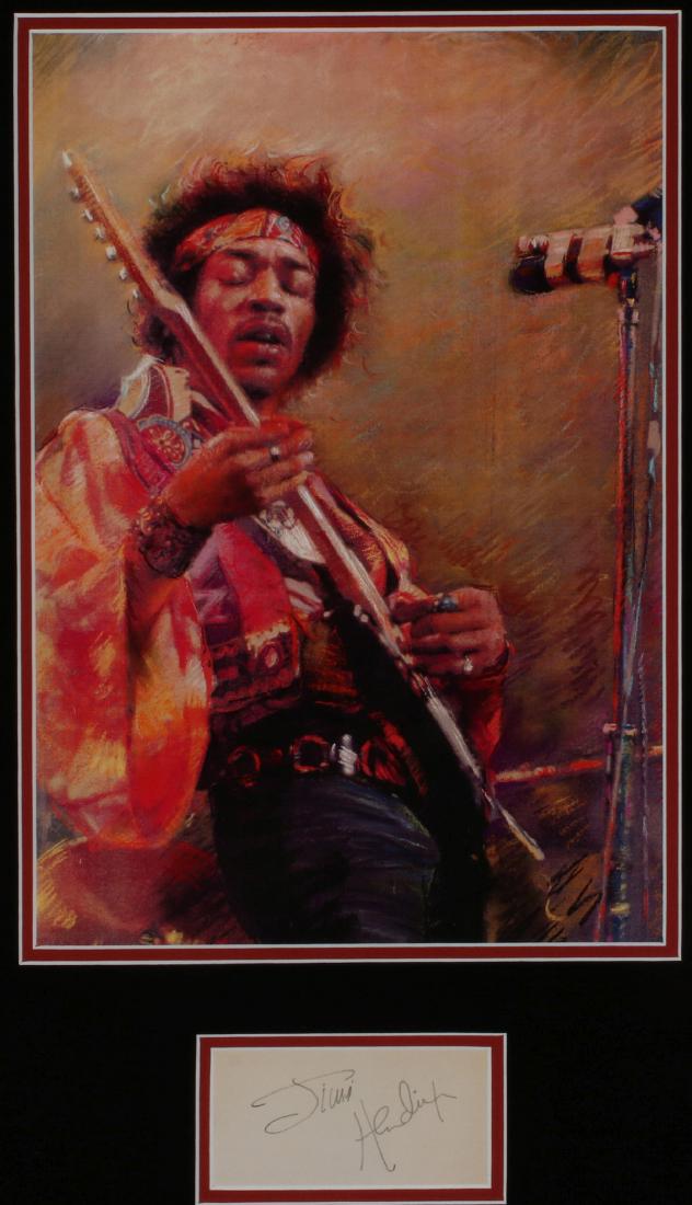 JIMI HENDRIX AUTOGRAPH CLIP AND PRINT (1 of 7)