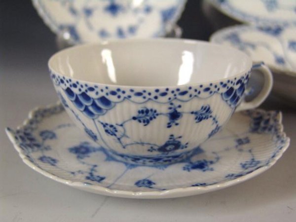 ROYAL COPENHAGEN BLUE FLUTED FULL LACE FINE CHINA - 2