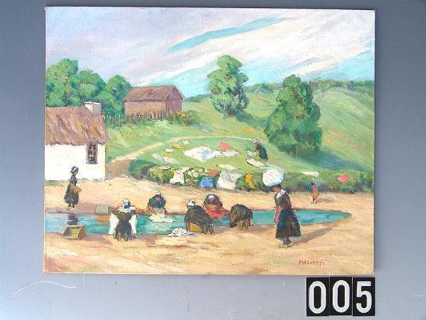 OIL ON BOARD BY OKLAHOMA ARTIST NAN SHEETS (1889-197