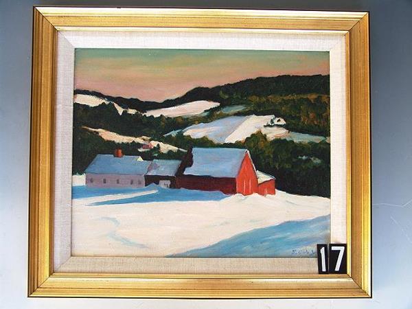 OIL ON BOARD BY NEW YORK ARTIST EDITH DAVOL (1875-