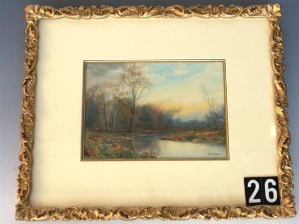 WATERCOLOR BY WILLIAM C. BAUER (1862-1904)