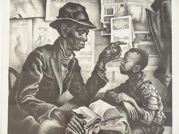 THOMAS HART BENTON (1889-1975) PENCIL SIGNED LITHOG