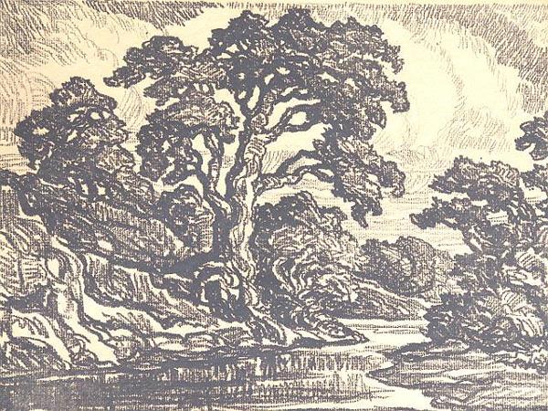 BIRGER SANDZEN (1871-1954) PENCIL SIGNED LITHOGRAP