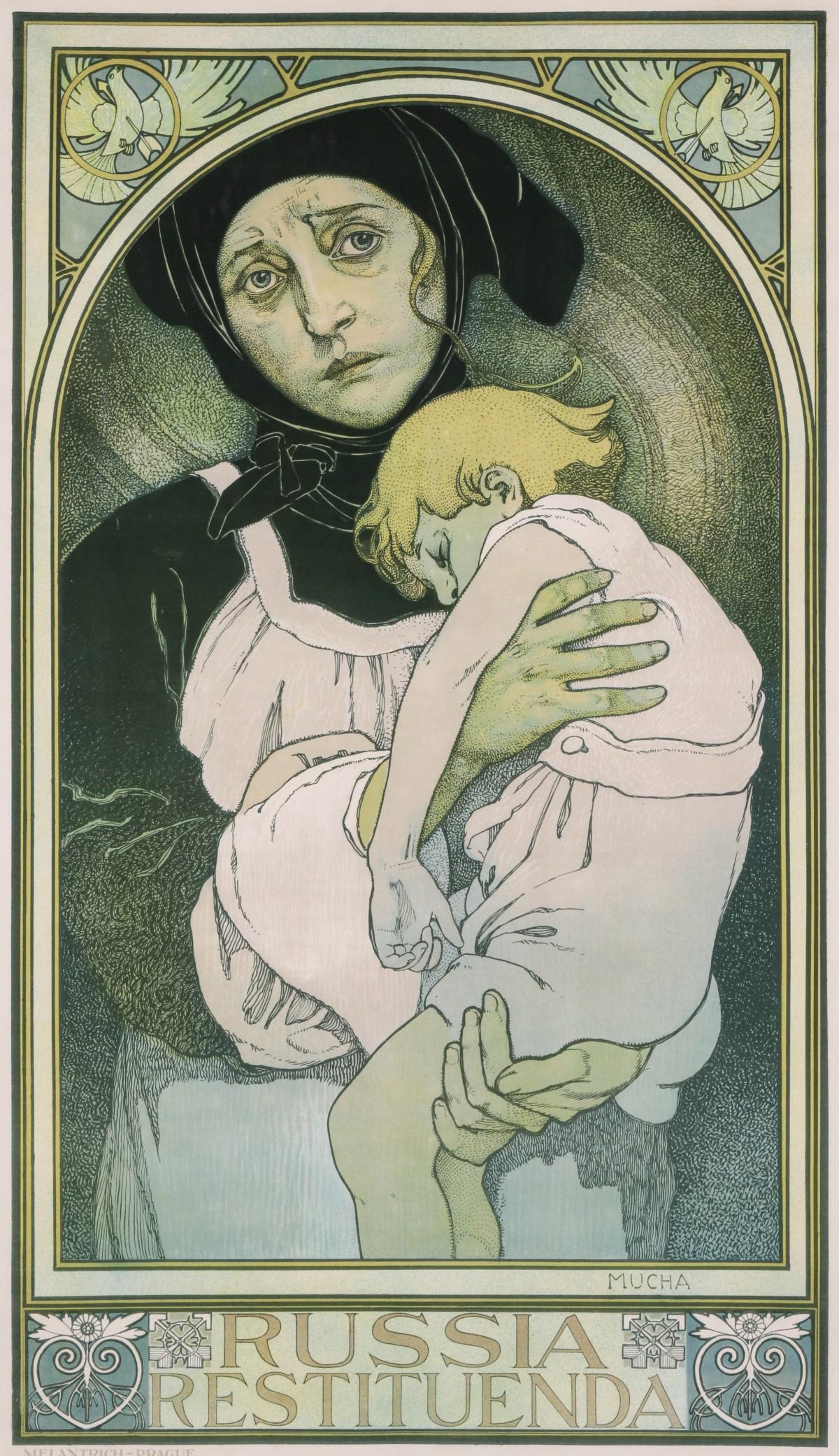 ALPHONSE MUCHA (1860-1939) POSTER RUSSIA RESTITUENDA (1 of 10)