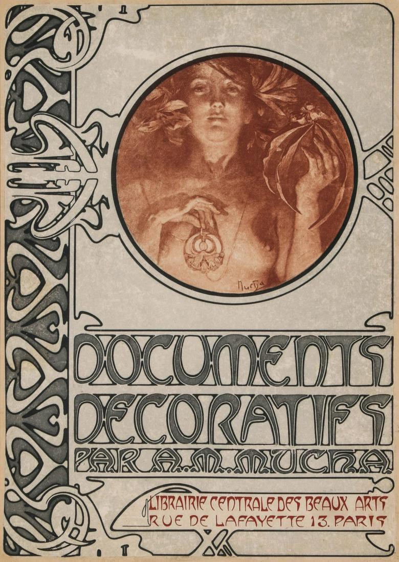 ALPHONSE MUCHA; PLATES FROM DOCUMENTS DECORATIFS, 1902 (1 of 20)