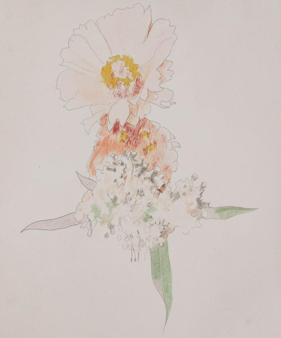 JOSEPH STELLA (1877-1946) SILVERPOINT & COLORED CRAYON (1 of 10)