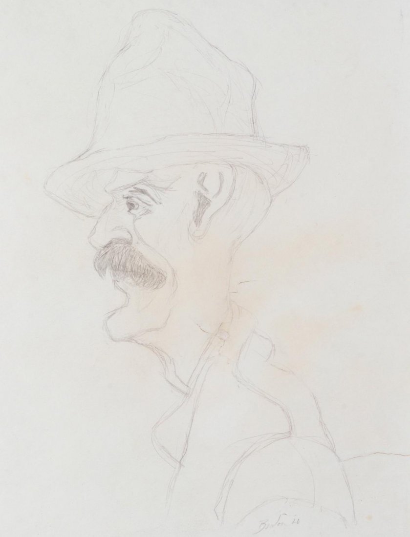 THOMAS HART BENTON (1889-1975) GRAPHITE STUDY, 1920 (1 of 14)
