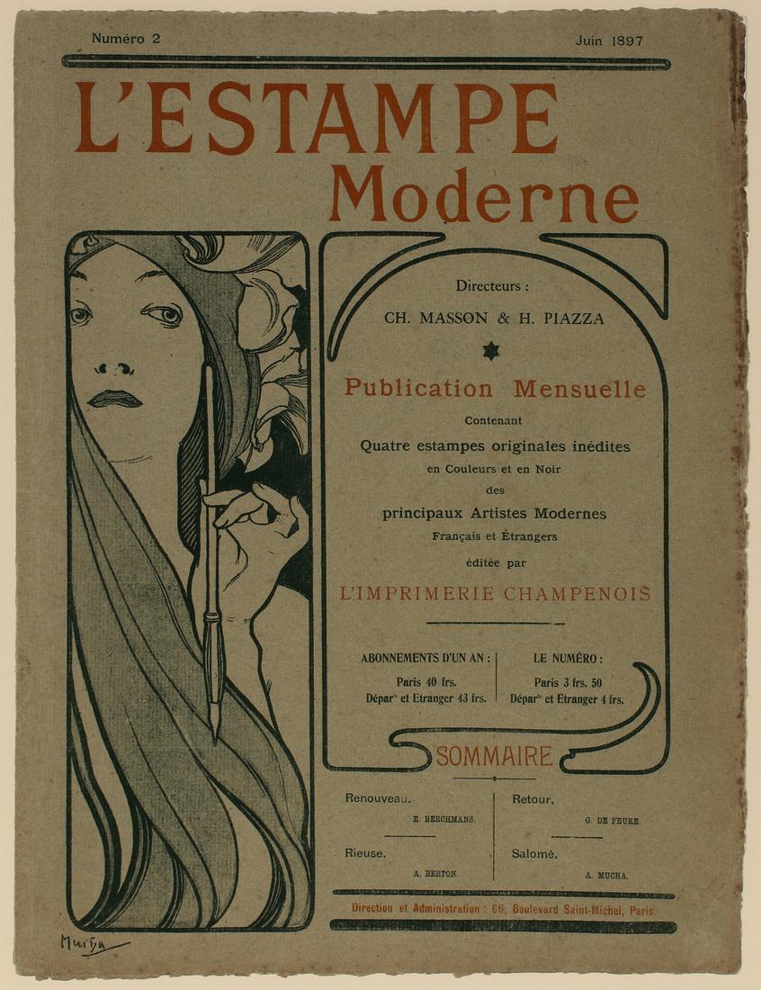 AFTER ALPHONSE MUCHA COVER DESIGN FOR LE STAMPE MODERNE (1 of 9)