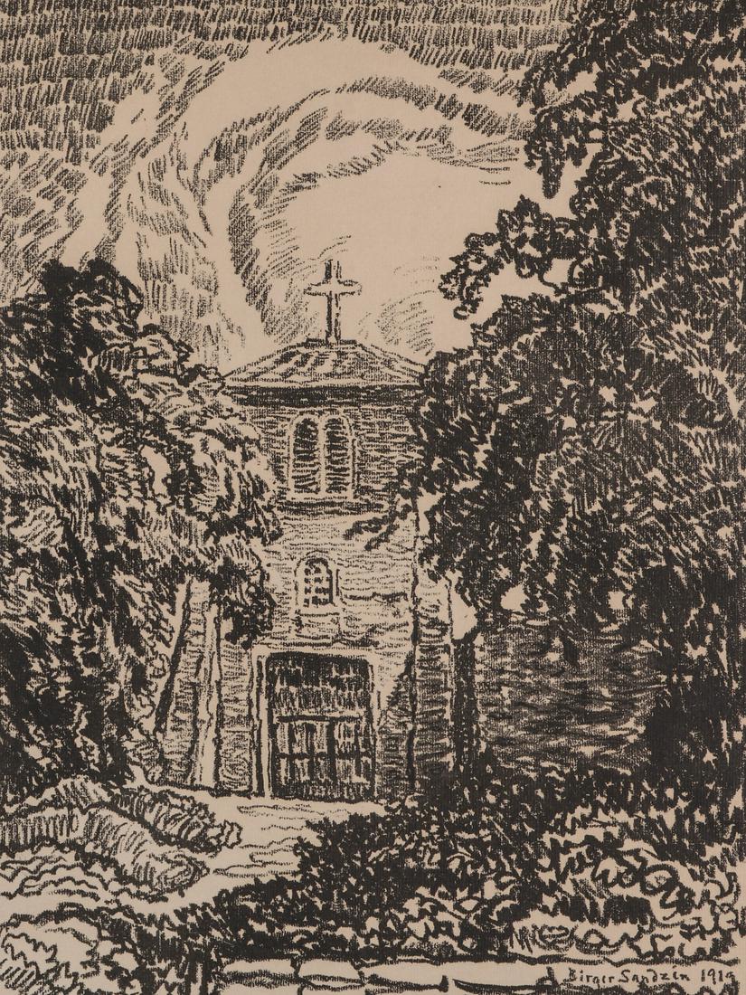BIRGER SANDZEN (1871-1954) PENCIL SIGNED LITHOGRAPH (1 of 17)