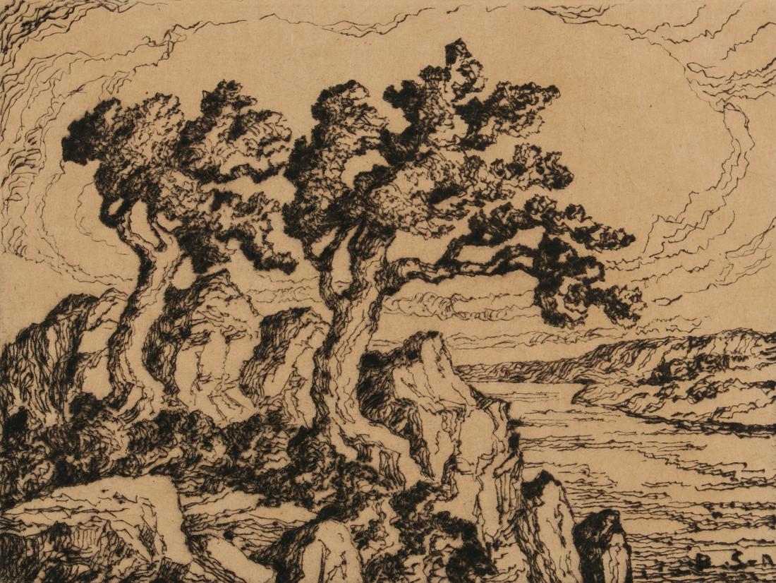 BIRGER SANDZEN (1871-1954) PENCIL SIGNED DRYPOINT (1 of 12)