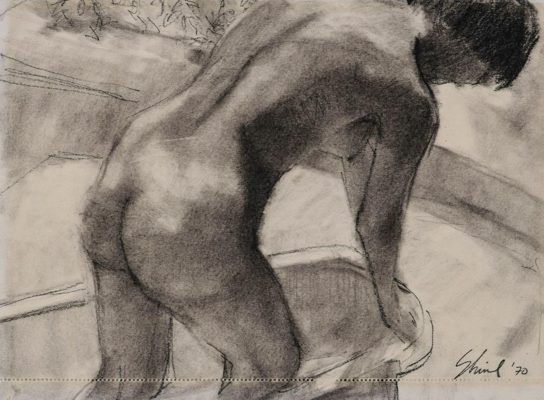 SHIRL GOEDIKE (Born 1923) CHARCOAL STUDY ON PAPER (1 of 12)