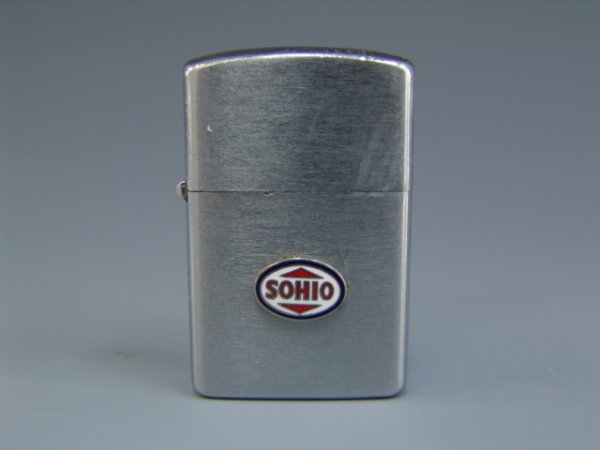 SOHIO GAS VINTAGE LIGHTER W/ ENAMEL EMBLEM