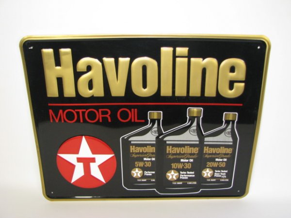 HAVOLINE MOTOR OIL EMBOSSED TIN SIGN