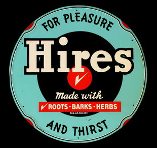 For Thirst Pleasure Hires Root Beer Tin Sign Feb 09 2019 Millers Auction Co In Wi