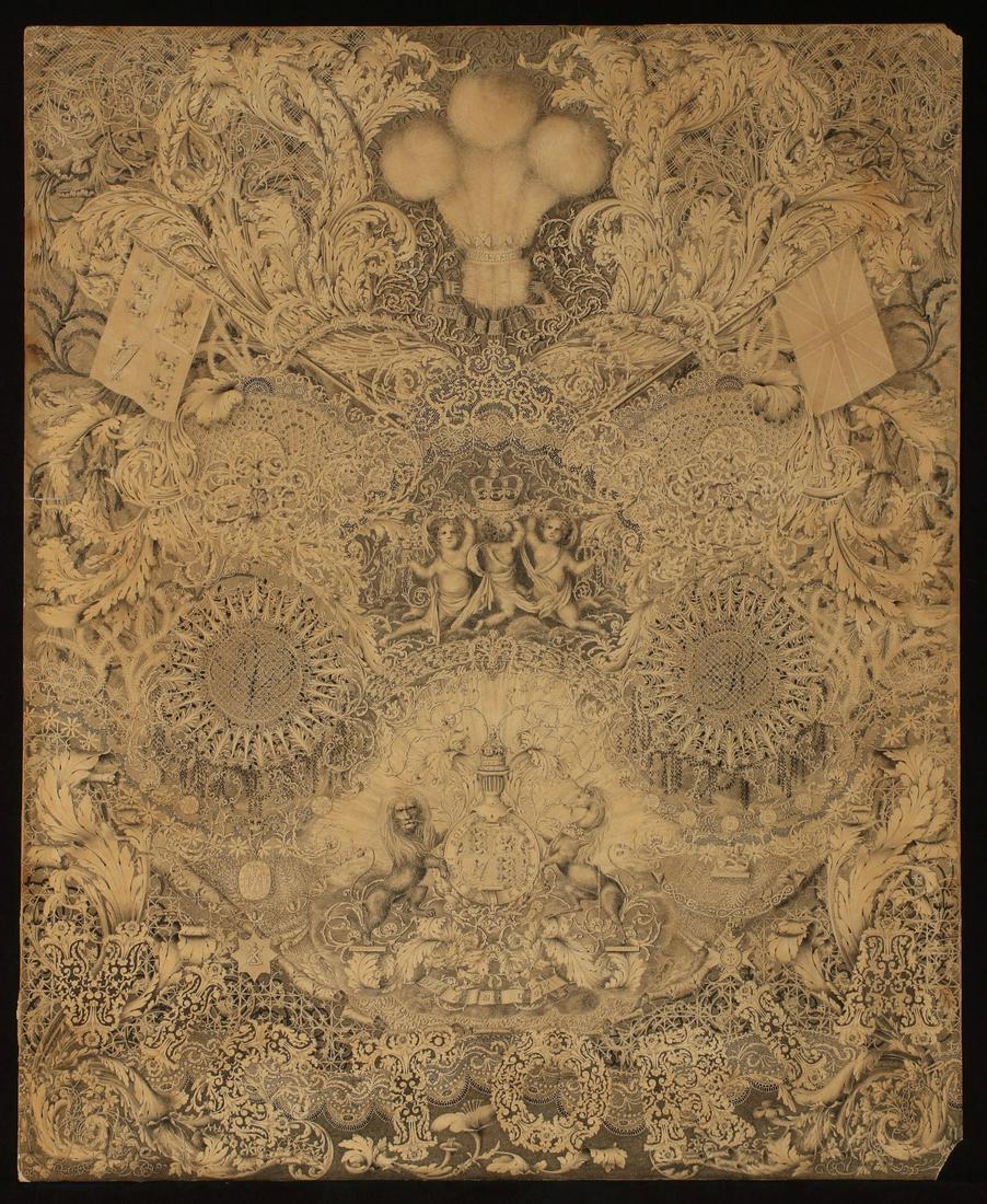 AN INCREDIBLE 19C. BRITISH ROYALTY STEEL PEN COAT OF (1 of 12)