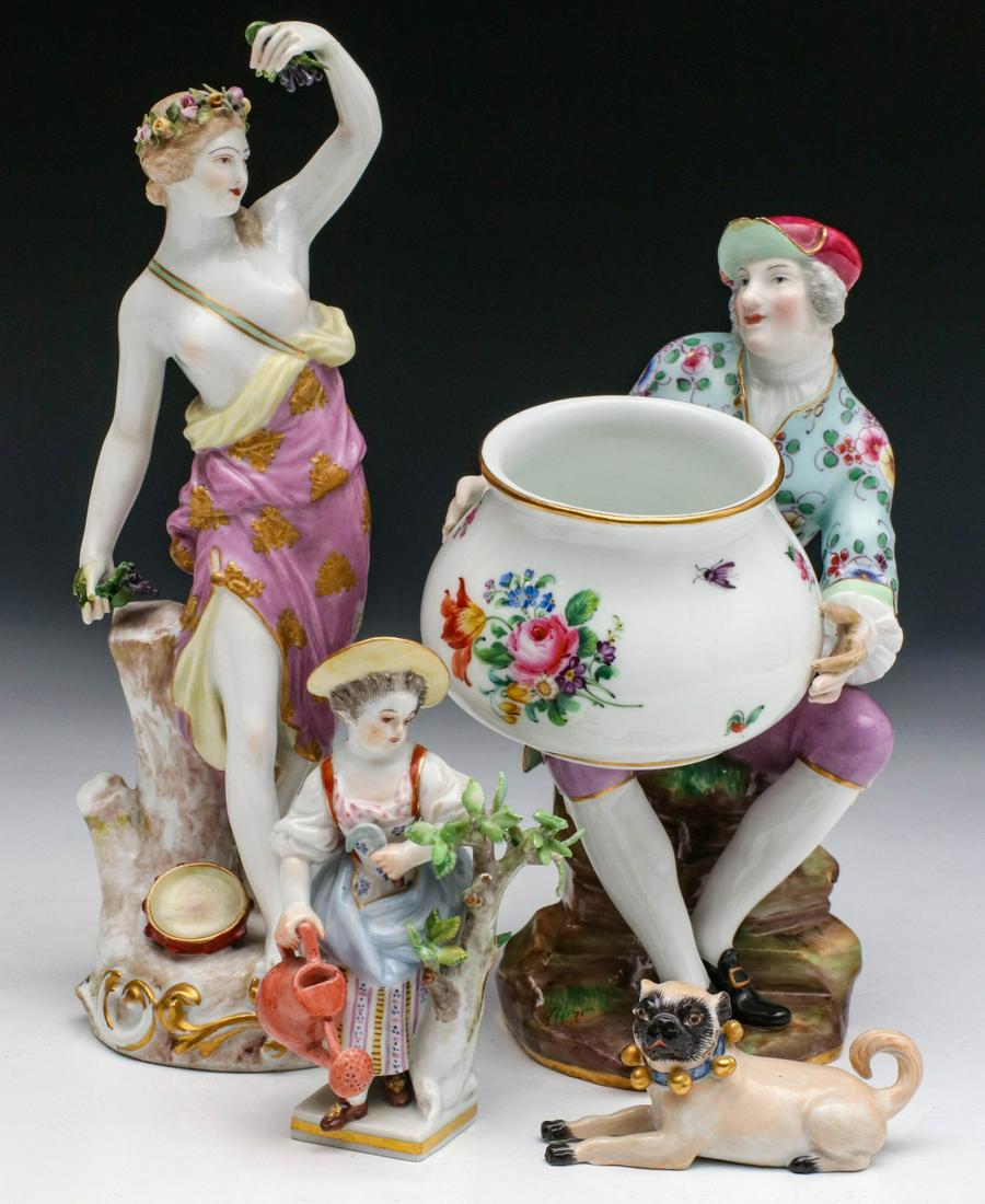 A COLLECTION OF 19TH C. MEISSEN PORCELAIN FIGURES (1 of 16)
