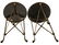 A PAIR 20TH CENT BRASS AND POLISHED GRANITE GUERIDONS - 13