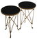 A PAIR 20TH CENT BRASS AND POLISHED GRANITE GUERIDONS