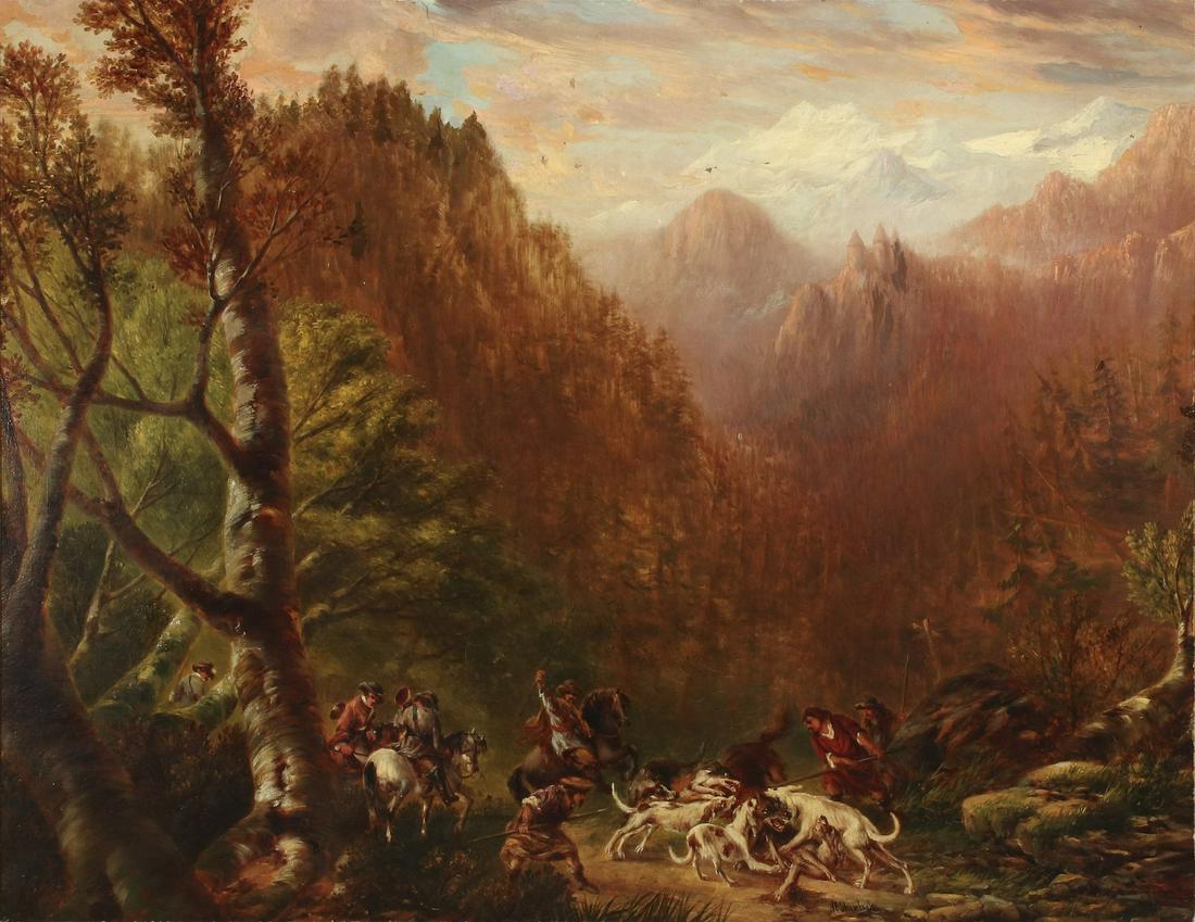 WILLIAM P SHERLOCK (1780 - 1821) OIL ON CANVAS (1 of 14)