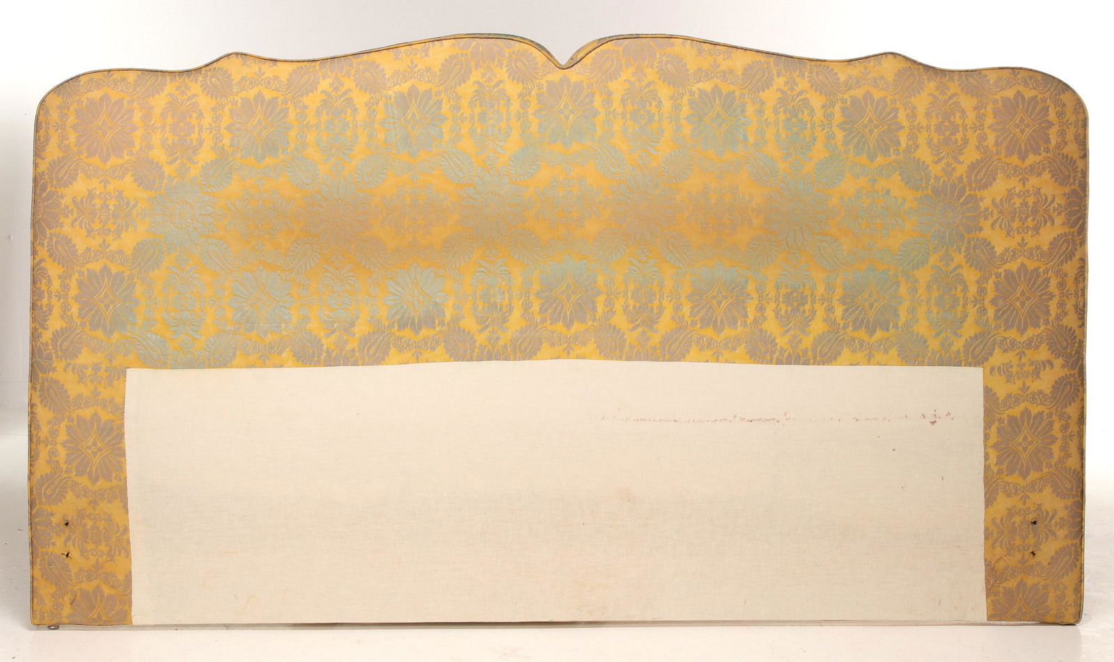 FORTUNY FABRIC PADDED HEADBOARD AND DUST RUFFLE (1 of 11)