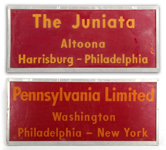 Pennsylvania Railroad Pittsburgh Station Gate Signs