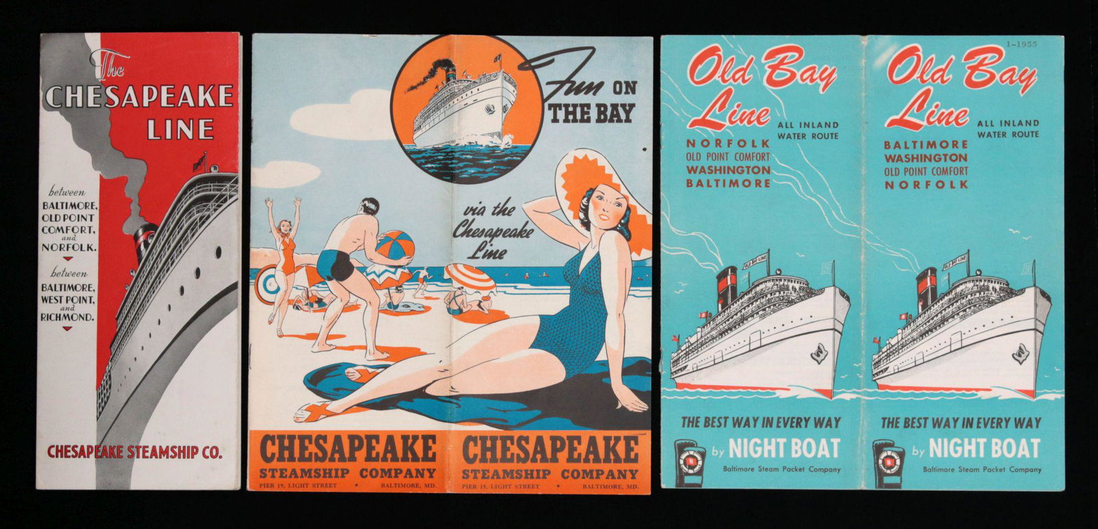 CHESAPEAKE STEAMSHIP BROCHURES, CIVIL WAR ERA BILLINGS: Sixteen good pieces of ephemera and early freight billing dating back to the American Civil War. We happily provide seamless in-house packing and shipping services on nearly everything we sell.