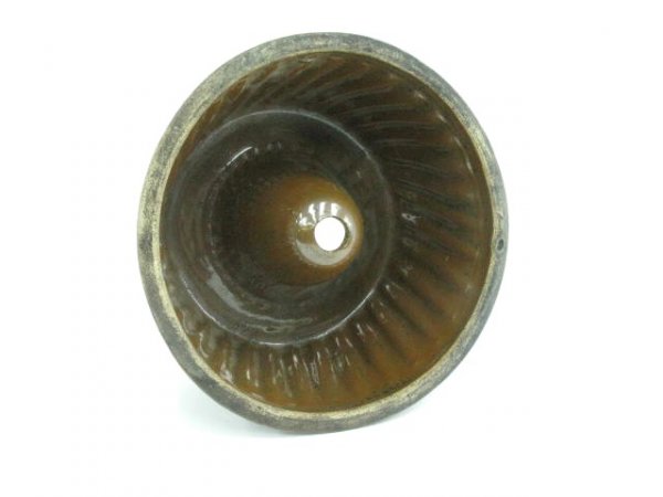 GLAZED STONEWARE ANTIQUE BUNDT CAKE MOLD - 2