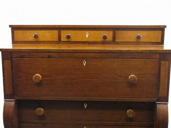 AMERICAN EMPIRE BUTLER'S DESK WITH BIRD'S EYE DETAI - 3