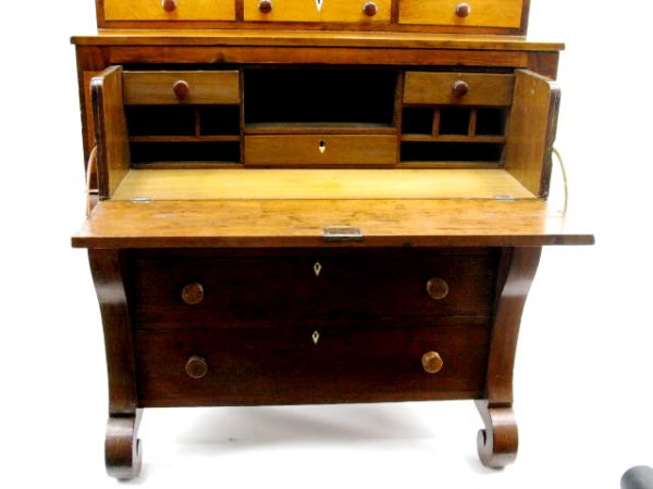 AMERICAN EMPIRE BUTLER'S DESK WITH BIRD'S EYE DETAI - 6