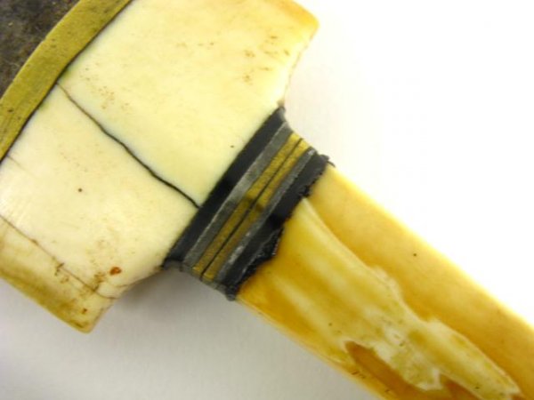 IVORY HANDLED KINDJAL DAGGER WITH VELLUM SHEATH - 5