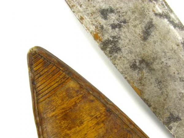 IVORY HANDLED KINDJAL DAGGER WITH VELLUM SHEATH - 9