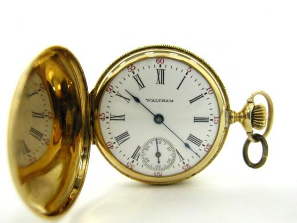 AMERICAN WATHAM 14K GOLD SOLID LADY'S WATCH - 2