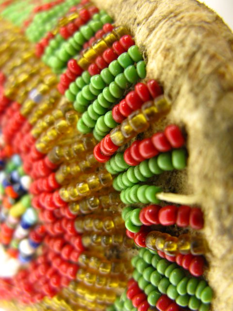 ANTIQUE AMERICAN INDIAN BEADED MOCCASINS - 5