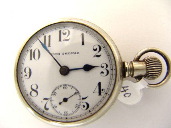 SETH THOMAS 15J OPEN FACE & BACK POCKET WATCH - 2