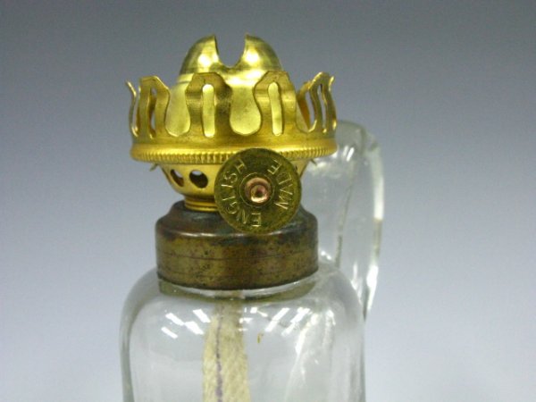 EARLY BLOWN GLASS MINI LAMP W/ HIGH FINGER LOOP - 4