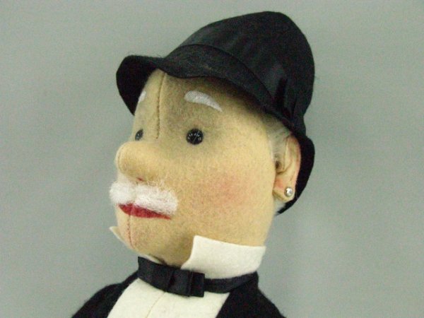 STEIFF CARICATURE DOLL MAN 19" W/GERMANY