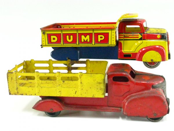 LOT OF 2 MARX PRESSED STEEL TOY TRUCKS
